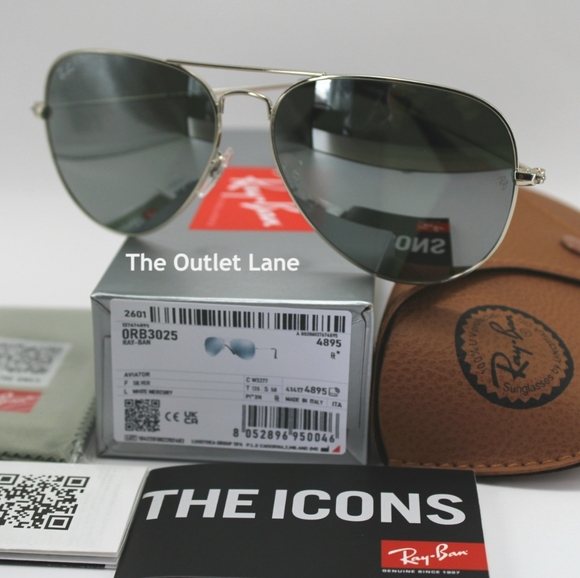 Model Display Ray-Ban Aviator Silver Mirror RB3025 - Picture 2 of 16